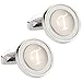 GWD Cufflinks for Men Shirt Premium Quality Personalized Initials Alphabet A-Z Gift Box (Silver T)