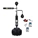 YUN HAI Stehen Schweren Stanz Speed ​​Bag Sets Mit Spinning Bar Und Boxhandschuhe, Taschen Einstellbare Höhe Mit Saugfuß, Bowle Dummy-Zahnrad for MMA Kampfsport Kickboxen (Farbe : Schwarz)