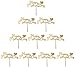 10pcs Happy Mothers Day Cake Toppers Acrylic Cake Picks for Mothers Day Birthday Cake Decoration - Golden