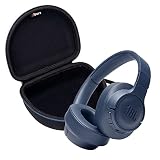 JBL Tune 710BT Wireless Over Ear Headphone Bundle with gSport Deluxe Travel Case (Blue)