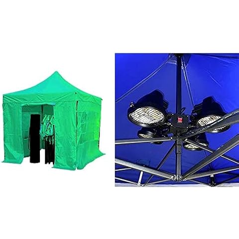 All Seasons Gazebos 2.5x2.5m Heatwave Gazebo with 4 Side Walls (Green) with Electric Gazebo/Gas Patio Heater Cover