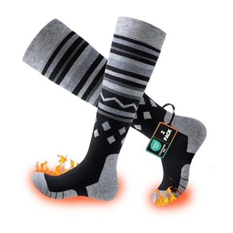 Niorasen Merino Wool Ski Socks for Men Women, Thick Knee High Thermal Winter Snowboarding Socks with Exquisite Box Cover