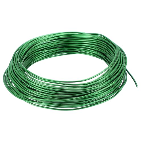 PATIKIL 2.5mm Bonsai Training Wire, 1 Roll Floral Wire Stems Anodized Aluminum Tree Wire 95 Feet Total for Gardening Branch Fixing, Green