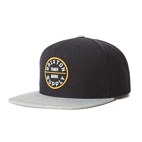 Brixton Men's Oath Iii Snapback Black/Heather Grey