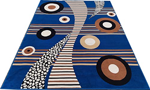 Image of Home Decore Acrylic Carpet for Your Living Room & Drawing Room Aywhere in Your Home (180X240 Blue Colour)- 6x8 Feet