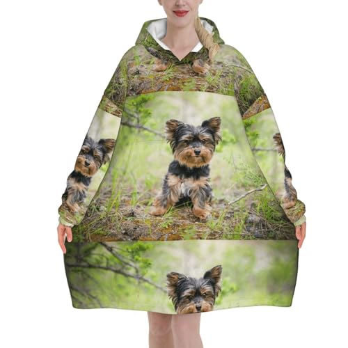 Sweat à capuche couverture en flanelle thermique à grandes poches et manches