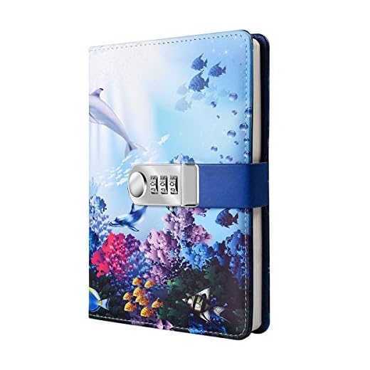Lock Journal Combination Lock Writing Travel Diary Planner Organizer Digital Password Notebook Locking Journal Diary (style 2)
