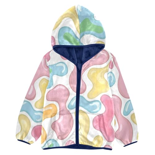 Fudge Shaped Graffiti Girls Fleece Jacket Girls Fall Jacket Girls Zip Up Hoodie Girls Sherpa Jacket 2-10T