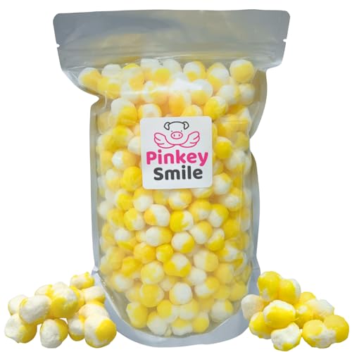 PinkeySmile Lemon Crunch Bites Freeze-Dried Candy – 1 lb (16 oz) – Tangy & Crispy Lemon-Flavored Snack – Resealable Bag – Ships in Box