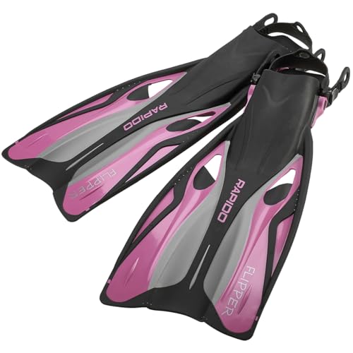 Rapido Flipper Open Heel Fins - Pink Small/Medium