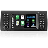 Octa Core 4G+64G Car Radio GPS Navigation Radio for BMW E39 7 inch IPS Touchscreen Supports Carplay Android Auto Media Player GPS WiFi Bluetooth