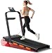 Foldable Walking Pad with Incline 15%, Under Desk Treadmill with Handle