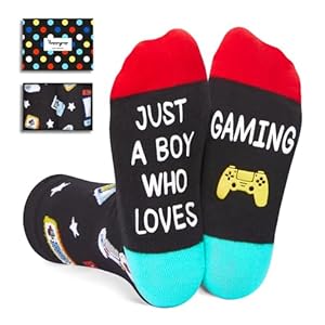Gamer Gifts for Teens Boys – Baseball Hockey Football Basketball Gifts, Gaming Socks for Adult, Kids 4-18 Years