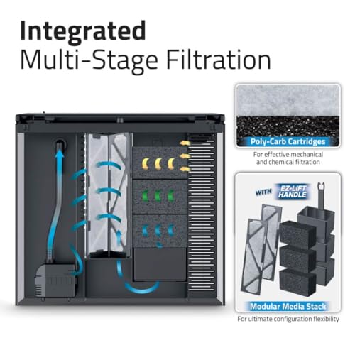 Fluval Flex 2.0 Aquarium Kit – 15 Gallon Glass Fish Tank with RGB+W LED Lighting, Remote Control, Integrated 3-Stage Filtration & Adjustable Water Flow – Modern Freshwater Aquarium - Image 4