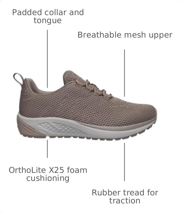 Image of Propet Mens Tour Knit Lace Up Sneakers Shoes Casual - Black