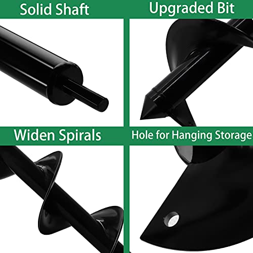 Auger Drill Bit For Planting 3.5X16Inch Garden Auger Spiral Drill Bit Bulb Planter Auger Post Hole Digger Garden Spiral Hole Drill Planter Soil Auger Planting Auger For Hex Driver Drill Upgraded Bit #TOP1