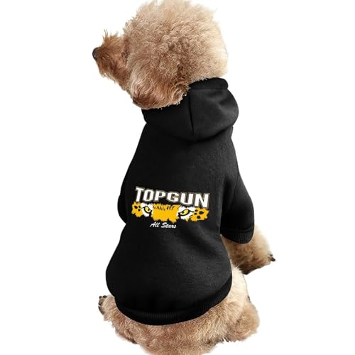 ペット服 犬服 秋冬 フード付パーカー Top Gun トップガン スウェットトレーナー ペット用品 防寒服 暖かい 柔らかい 抜け毛防止 着脱簡単 小型犬 中型犬 お散歩 お出かけ M