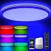 Produktbild Samrt RGB LED Deckenleuchte Flach mit Fernbedienung, OPPEARL LED Deckenlampe WIFI Farbwechsel Ultraslim, 24W 4000K Rund Leuchte Kompatibel mit Samrt Life/TUYA für Wohn-/Schlafzimmer Küche, Ø42*2.5cm