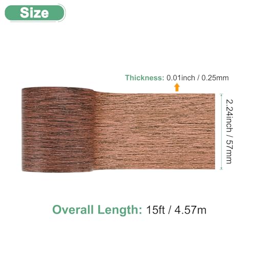 Image of M METERXITY 1-Roll Wood Grain Repair Tape, 2.24in x 15ft Textured Realistic Self-Adhesive Wood Floor Tape Contact Paper for Furniture /Floors /Home [Light Wine Red]