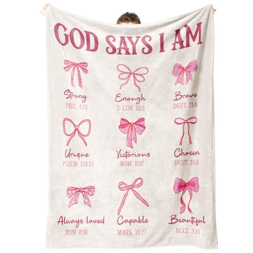 Pink Bow Blanket 50x60 for Girls