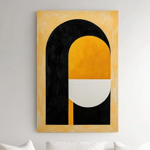Tableau abstrait arche pour salon | Décoration murale moderne mid-century