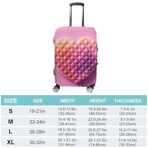 Colorful Waffles Luggage Cover, Washable Elastic Suitcase Cover Protector Fit 18-32 Inch Luggage2