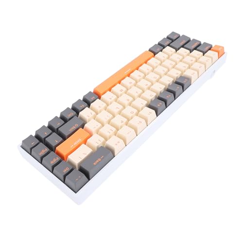 Klawiatura Mechaniczna, 68 Klawiszy, 3 Tryby Podświetlana na Czerwono Klawiatura z Podświetleniem RGB, Bezprzewodowa Klawiatura Przewodowa 2.4G BT3.0 5.0 Typu C dla 2000, ME,