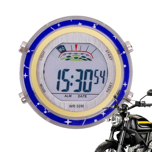 Reloj de manillar para moto – Reloj con esfera luminosa para moto | O?ologio de M?to impermeable, reloj electrónico digital con esfera luminosa para ciclistas amantes del ciclismo