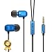 Earbuds, GGMM Wired Earphones Noise Isolating Headphones Earbuds with Microphone Heavy Deep Bass Earphones Ear Buds, in Ear Headphones Fits All 3.5mm Interface Device (C700-Blue)