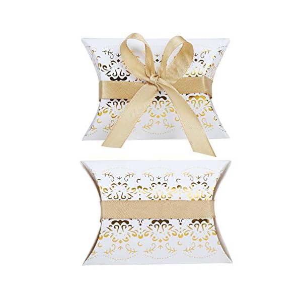 Hseamall Cajas de recuerdos de boda, caja de regalo para fiestas, caja de caramelos, 50 unidades - Imagen 7