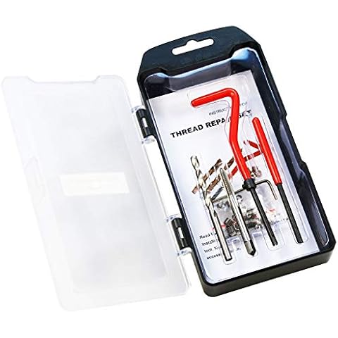 Highking Tool Thread Repair Kit, M5 x 0.8 mm Thread Repair Insert Kit Compatible Hand Tool Set for Auto Repairing (M5-0.8) Cover
