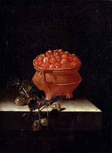 Tableau Fraises et groseilles Adrian Coorte cadeau décoration 60x90