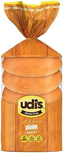 Udi's Gluten Free Plain Bagels, Frozen, 13.9 oz.