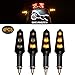 DREAMIZER 4PCS LED Motocicleta Luces Indicator, 12V Ámbar que Fluye de Intermitentes para Moto Motorbike Scooter Quad Cruiser Off Road