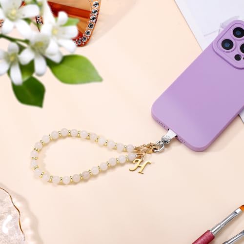 1 Set Beaded Phone Wrist Strap, Initial Phone Charms Detachable Letter B - Photo 11 sur 176