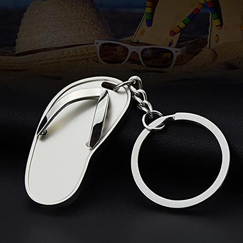 ARFUKA Keyring 3D Slipper Metal Keychain Flip Flops Pendant Key Chain Key Ring Women Men Gift for Christmas and Birthday - Image 3