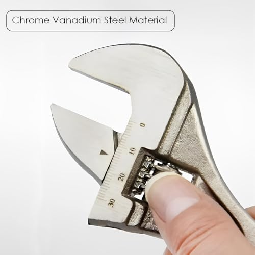 HEXAR® Pipe Wrench 12-inch, 32mm, Heavy Duty Straight Adjustable Wrench, Chrome Vanadium Steel, Professional Plumbing wrench tools, for Pipe, Home, Vehicle repair