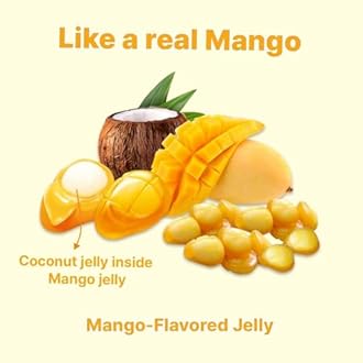 Korean Fruit Jelly Candy – Assorted Chewy Gummy Snacks – 5 Fruity Flavors (Grape, Plum, Lychee, Kiwi, Mango) – Individually Wrapped – Perfect for Kids & Adults – 알맹이젤리 (Plum–2.86oz(81g) × 4pack)