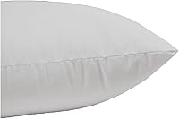 Vista 3 de MoonRest® Paquete de 4 – Relleno de almohada cuadrada alternativa de plumón sintético – Funda de algodón tejido para almohada, cojín de sofá – 8 x 8