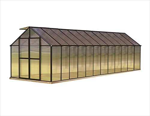 Monticello MONT-24-BK Greenhouse, 8' x 24', Black