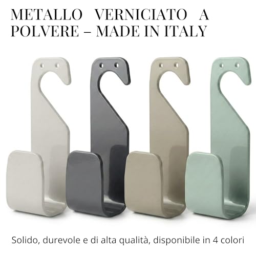 Miniatura 7 de Livlig Gancho Soporte Manguera Jardin Sin Taladrar - Portamangueras Pared Metal Para 10m Manguera Riego 20m Manguera Flexible - Fabricado En Italia - Greige