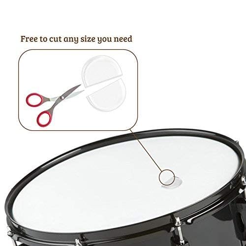 Drum Gel, 24 Pcs Round & 4 Pcs Long, Clear, Dampeners, Silicone Mute, Muffler Pads, Dampening for Snare, Tom Drums and Cymbals - Thumbnail 3