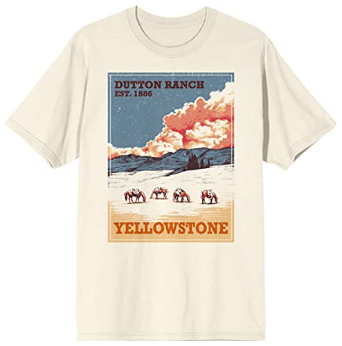T-shirt Yellowstone pour homme avec graphique naturel et style vintage