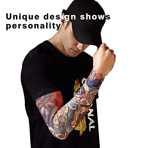Ahxn Uv Sun Protection Arm Sleeves For Men & Women-Upf 50+ Sports Compression Cooling Sleeve-Unique Tattoo Sleeve Gift (God Of Guard) #TOP1
