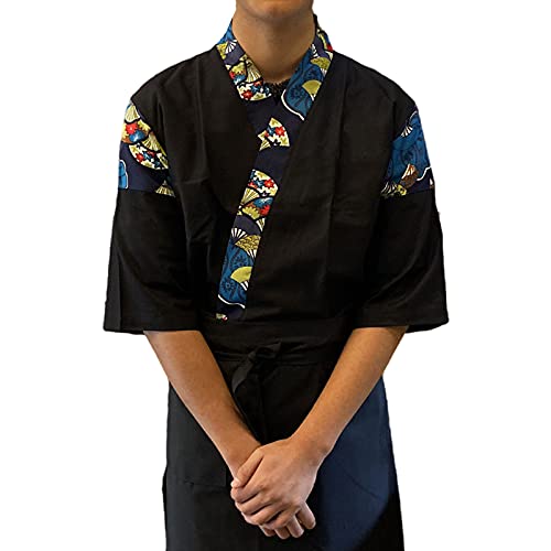 Kochkleidung Druck im Japanischen Stil Unisex Kochjacke Professionelle Bäckerjacke Sushi-Anzügen Cover