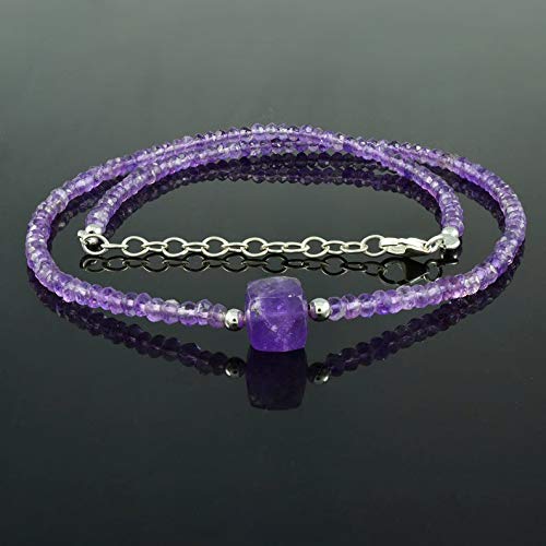 Collier de perles d'améthyste africaine naturelle, le cadeau idéal et délicat - 2
