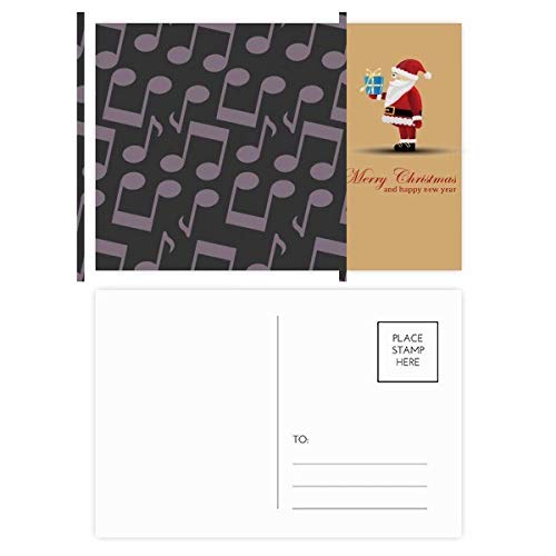 Cartes postales de Père Noël violet foncé en papier cartonné premium