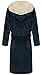 John Christian Men's Hooded Fleece Robe Blue Marl (XL)