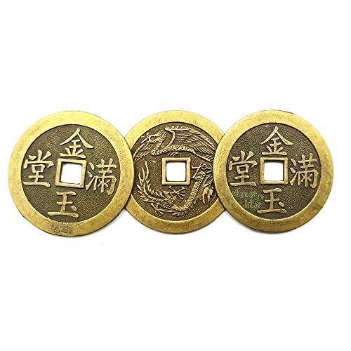 Kit com 3 Moedas Chinesas Grande (5cm)