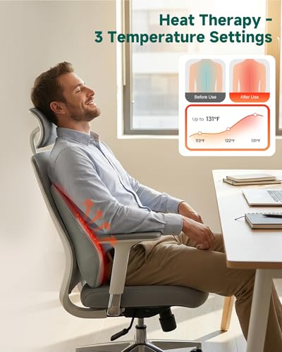 Image of Snailax Shiatsu Back Massager with Heat, 4D Kneading Neck Massager, FSA Eligible, Back Neck Shoulder Massager for Pain Relief Deep Tissue, 3 Speed /3 Modes Portable for Home Office Car Use